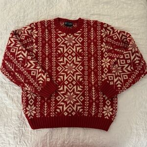 Vintage Lands End wool holiday sweater